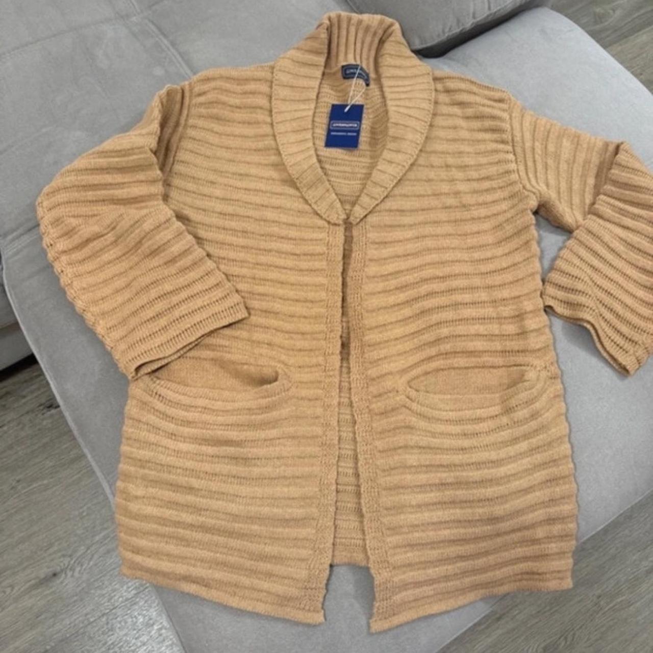 Men Mustard Brown Cardigan