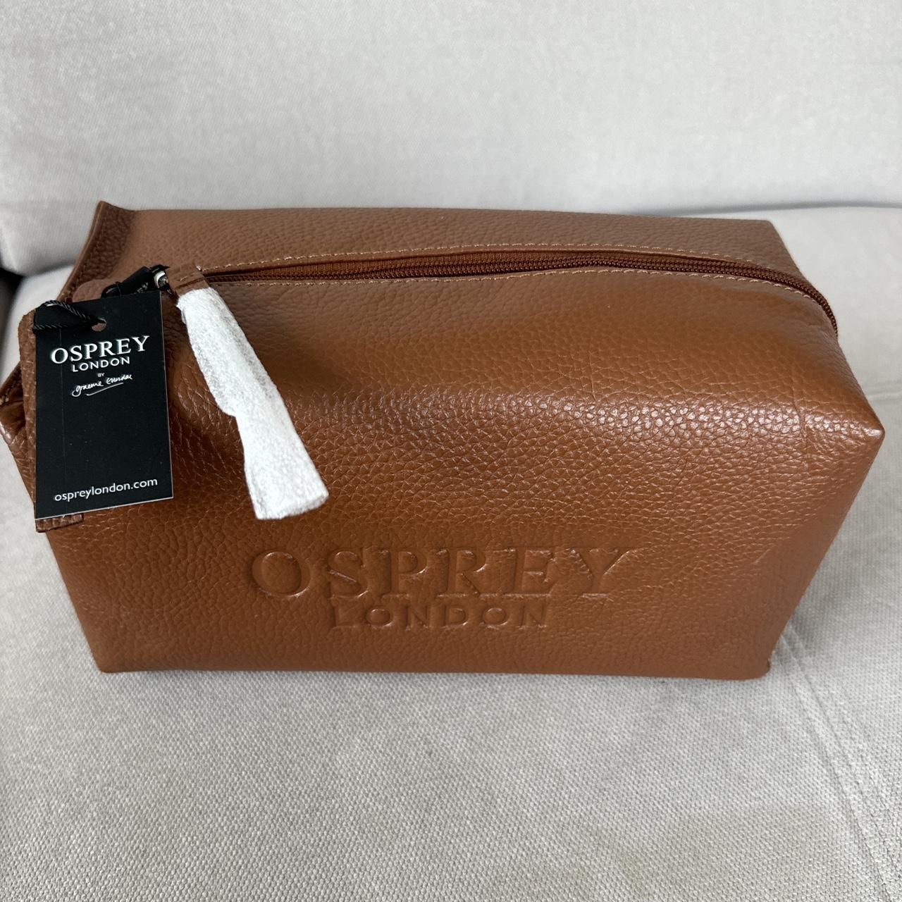Osprey Cosmetic Brown Leather Bag RRP £95