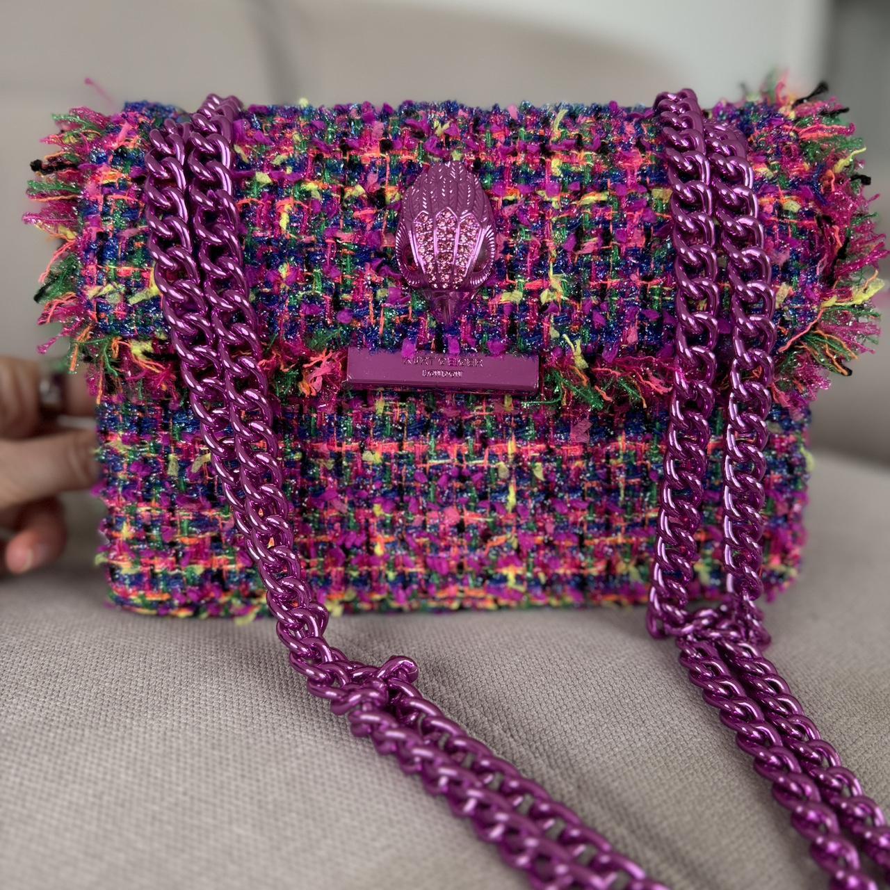 Kurt Geiger Tweed Pink Multi Bag