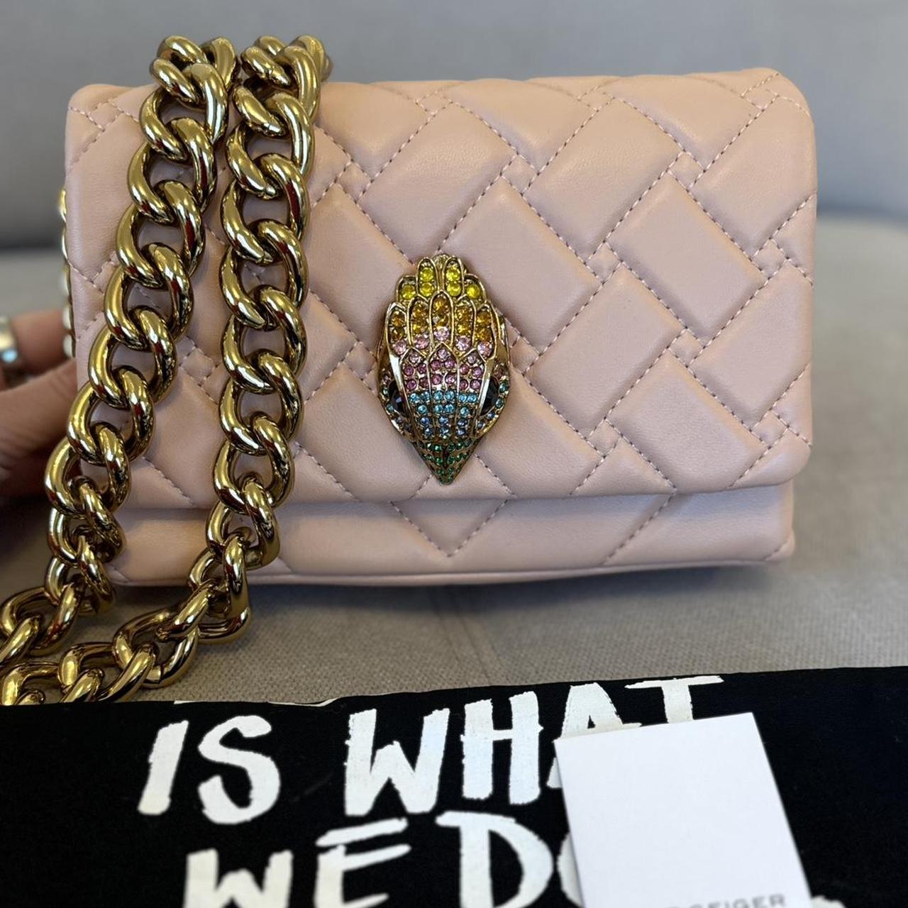 Kurt Geiger Pink Peach Kensington Rainbow Long flap Bag