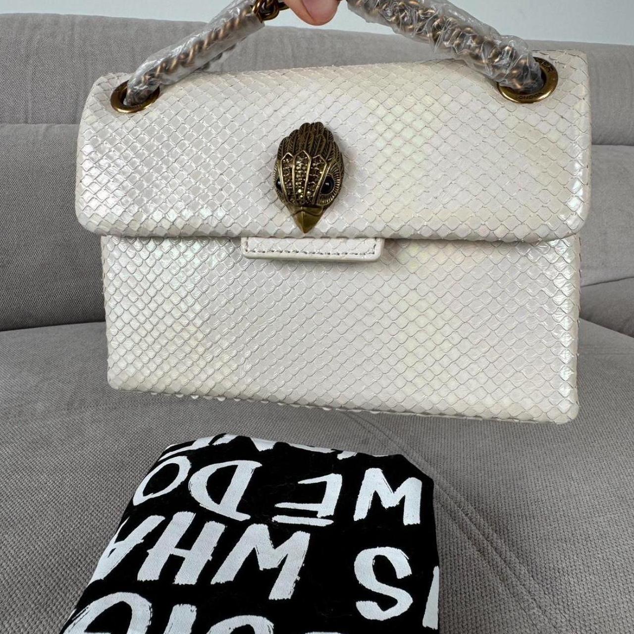 Kurt Geiger White Cream Snake Leather Bag Brand New NT