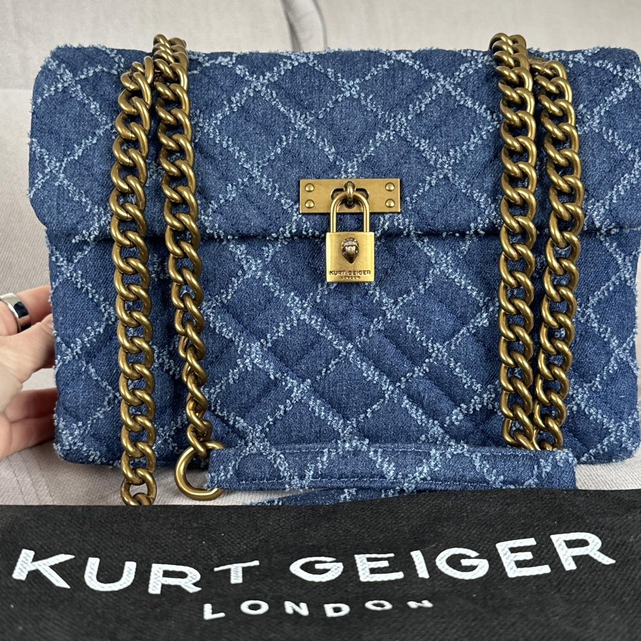 Kurt Geiger Brixton Navy Denim Bag