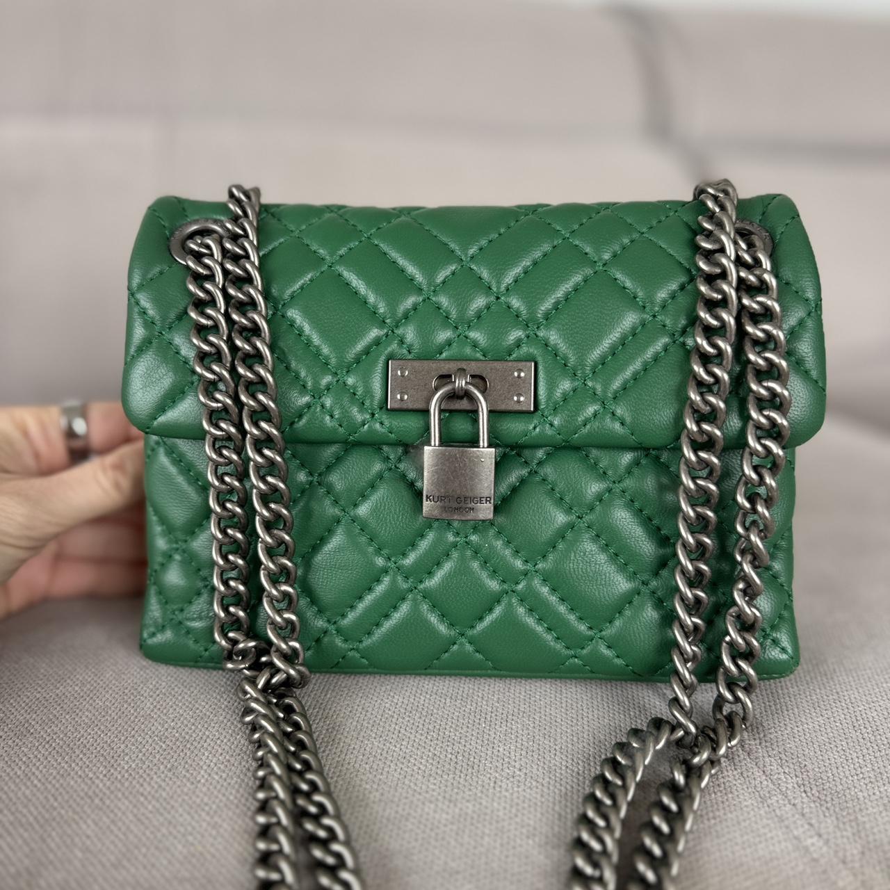 Kurt Geiger Brixton Green Leather Bag