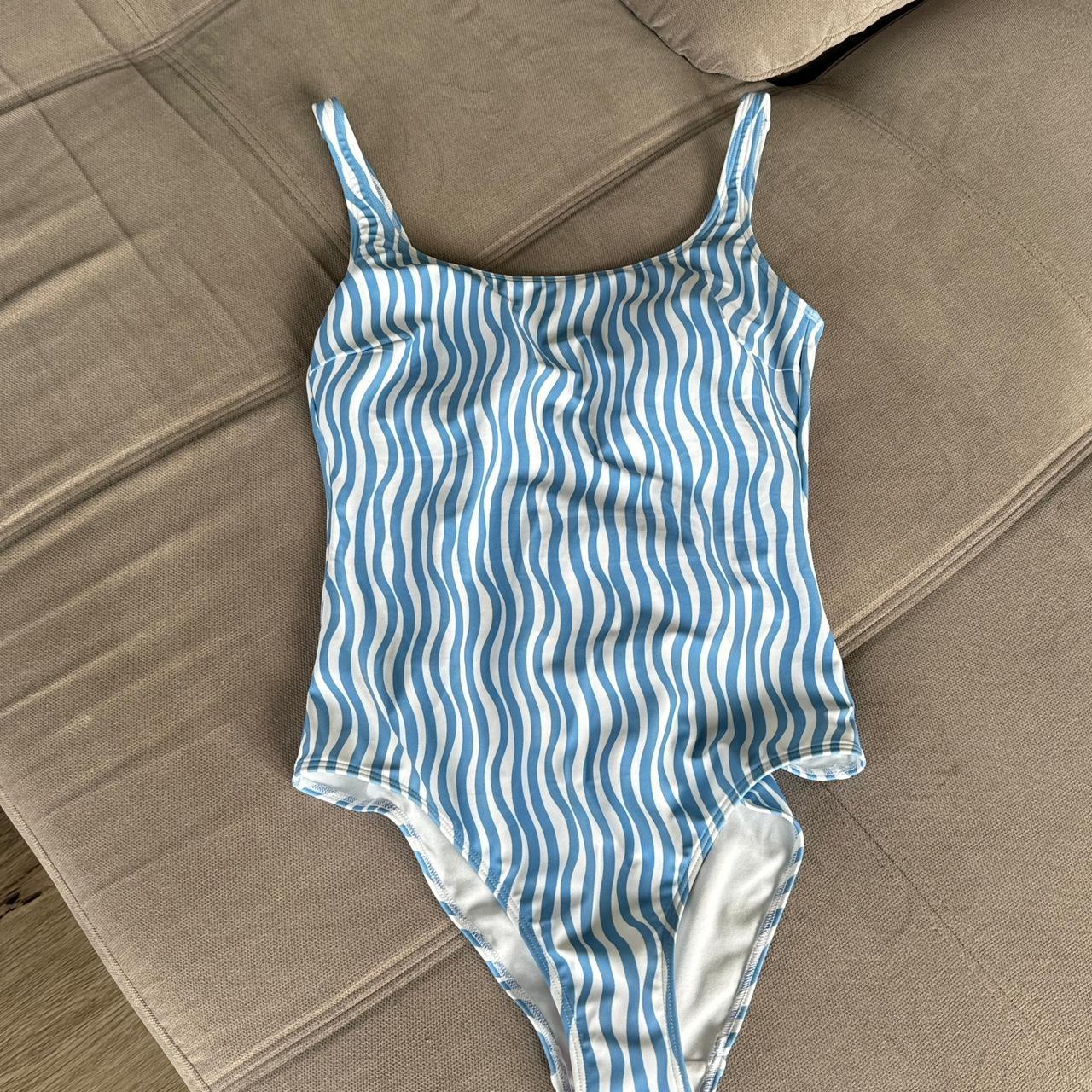Blue and white one-piece swimsuit Mark & Spencer