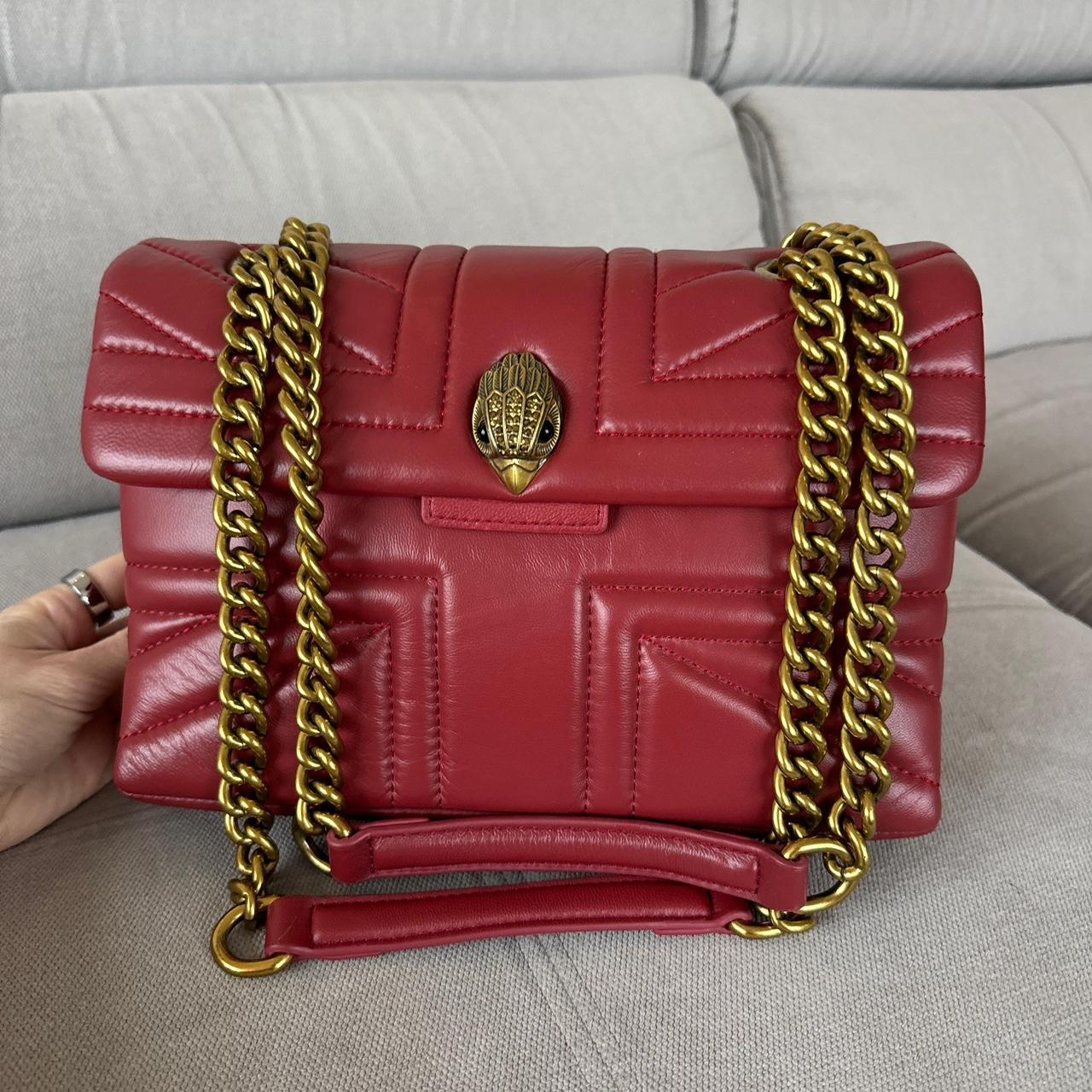 Kurt Geiger Medium Red Leather Union Jack Bag