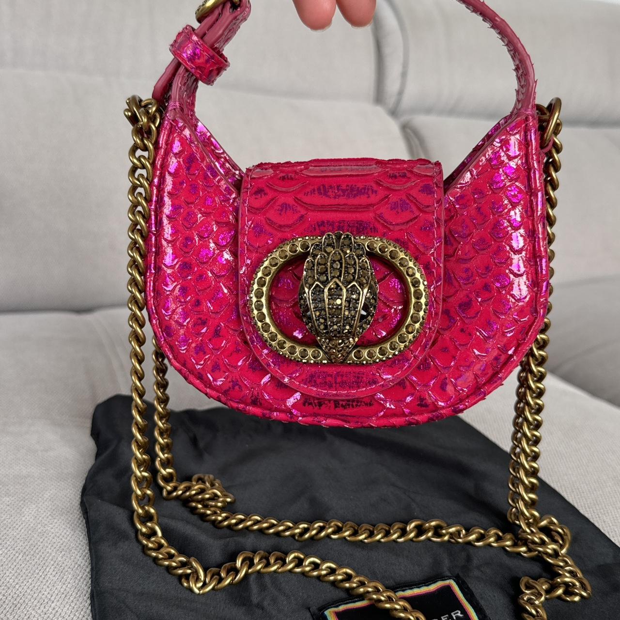 Kurt Geiger Pink Snake Micro Chelsea Hobo Bag Brand New
