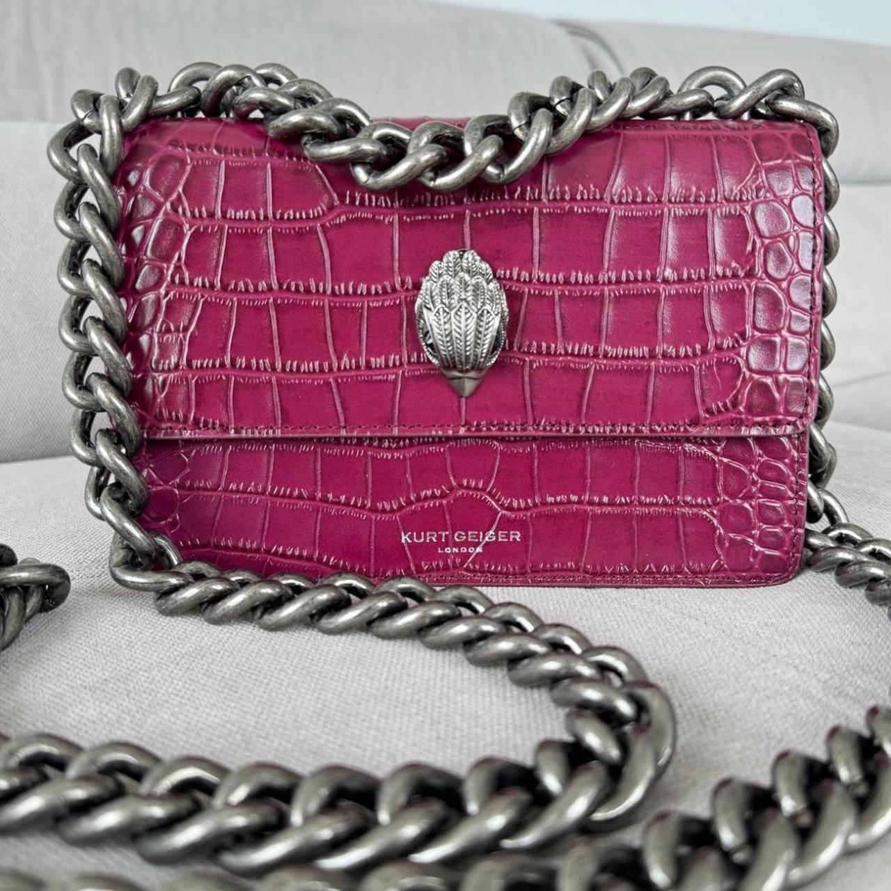 Kurt Geiger London Croc Leather Burgundy Bag