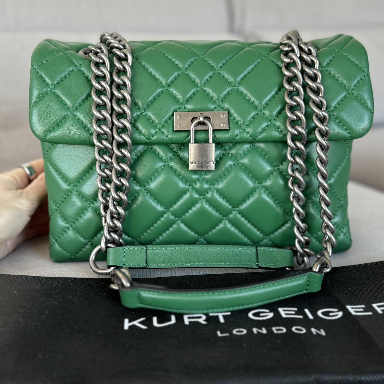 Kurt Geiger Medium Brixton Green Leather Bag RRP £259