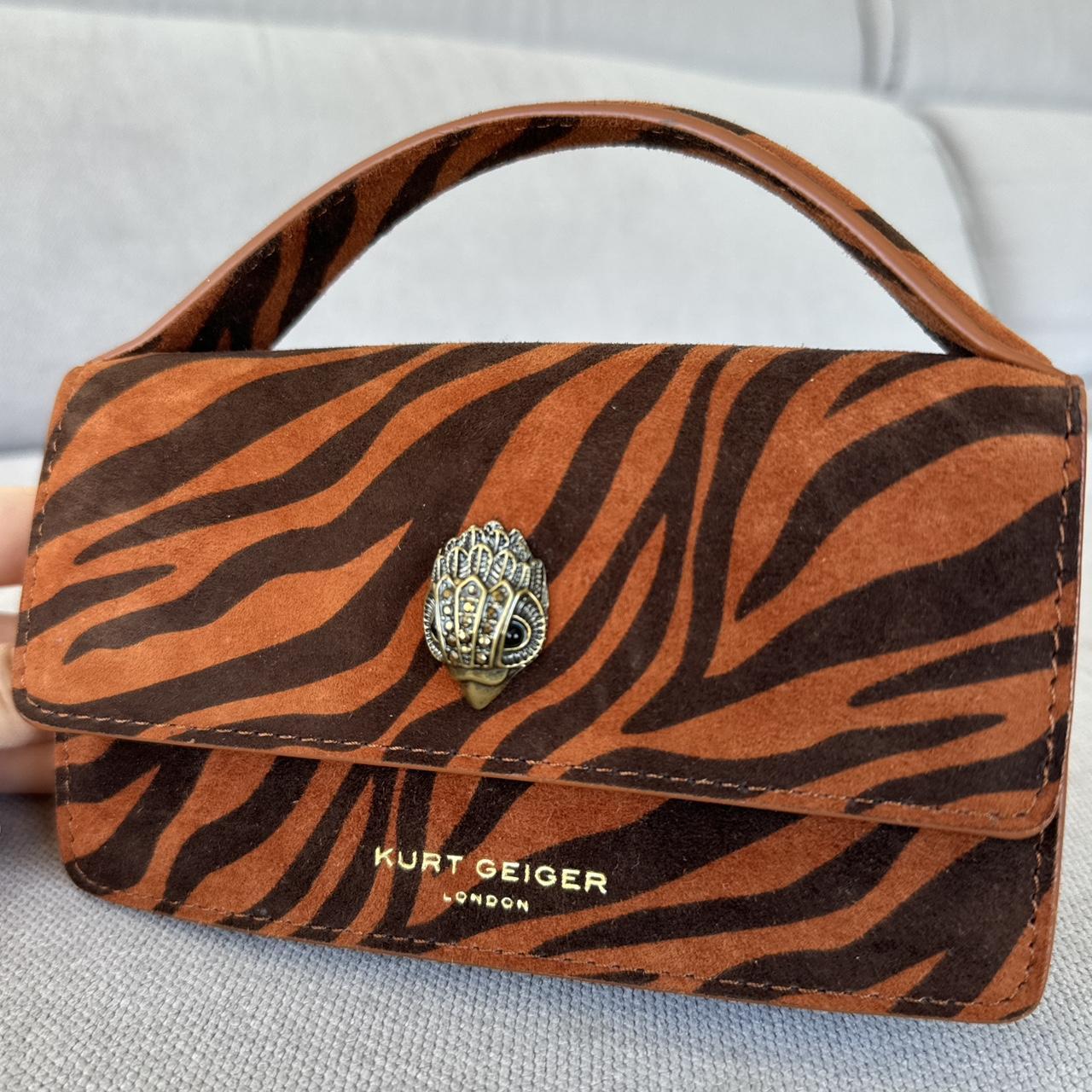 Kurt Geiger London Zebra Surde Brown Bag Brand New