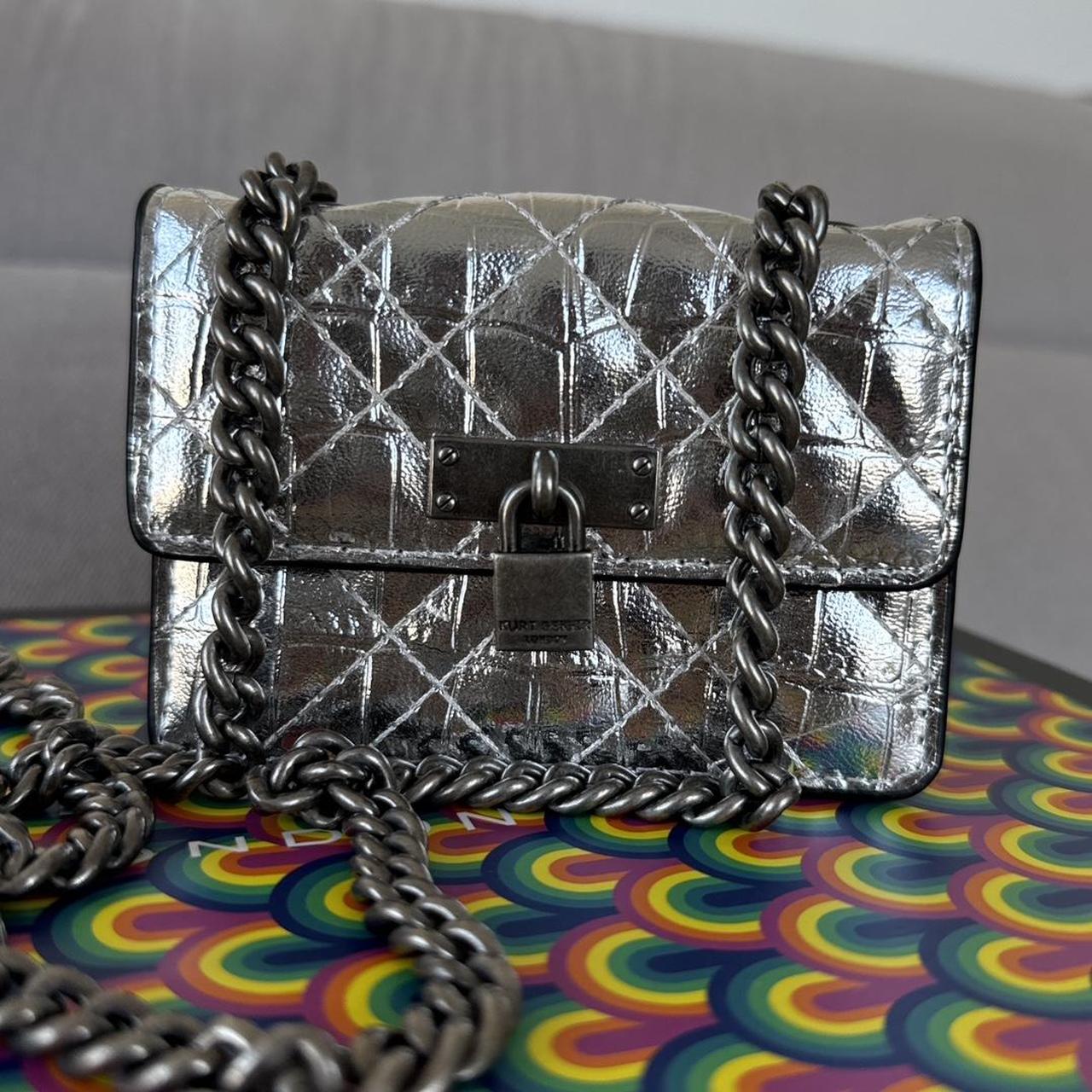Kurt Geiger Silver Micro Bag