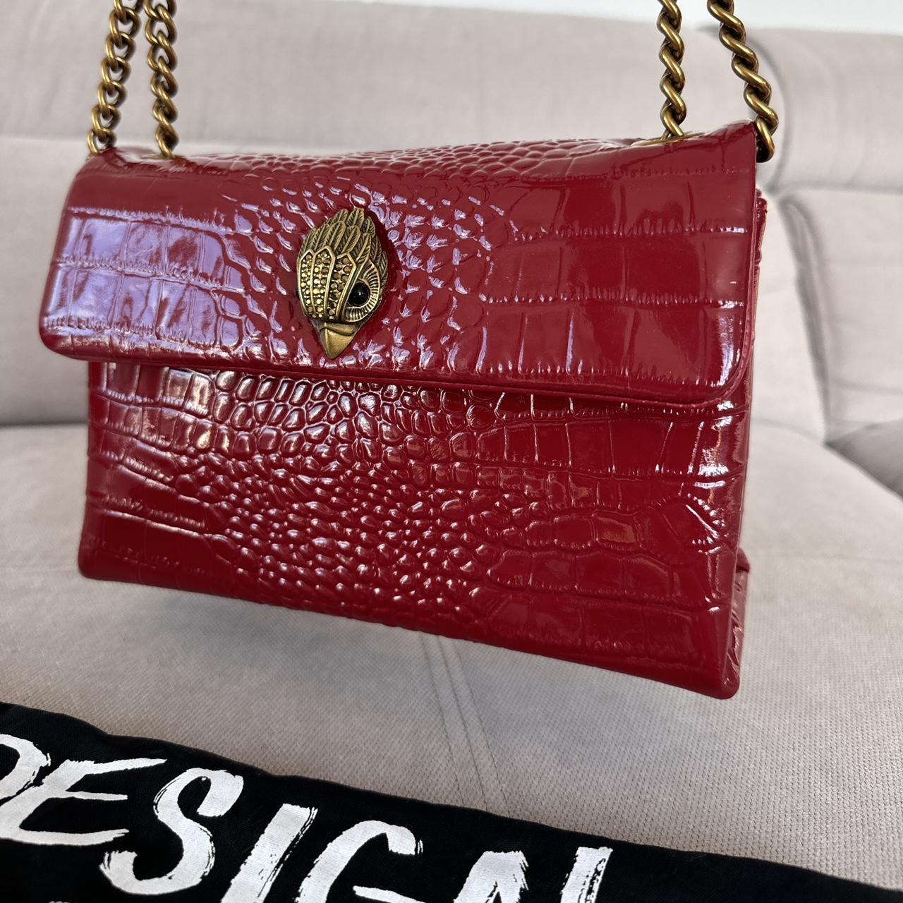 Kurt Geiger Medium Red Croc Leather Bag